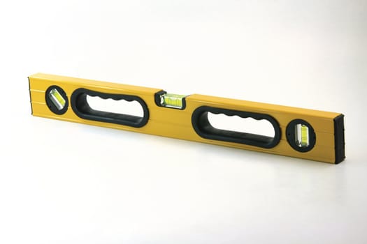 yellow align meter tool on white construction concepts