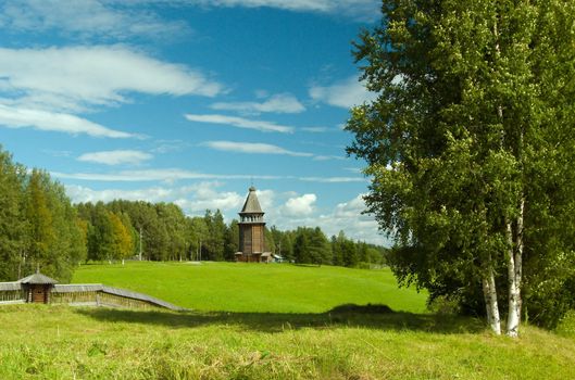 traditional russian old-time landscape,slavonic riddle