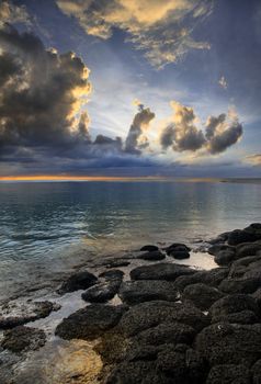 Amazing Tropical Sunsets. Mauritius, Indian Ocean