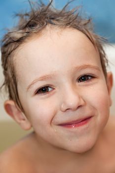 Little cheerful child boy happiness fun smiling