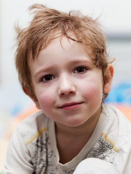 Little cheerful child boy happiness fun smiling