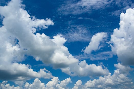 Blue sky with white clouds