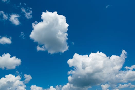 Blue sky with white clouds