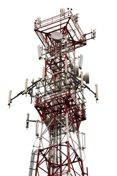 Mobile phone communication repeater antenna tower