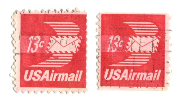 old postage stamps from USA - 13 cent 