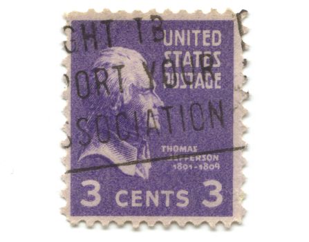 old postage stamp from USA 3 cent - Thomas Jefferson