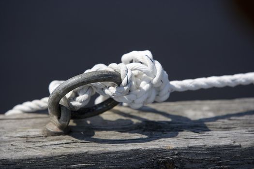 Tied Knot on a worn pier