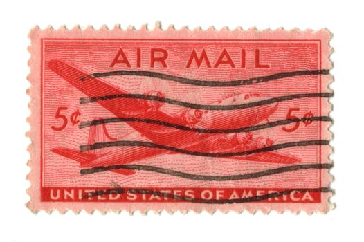 Old postage stamp from USA - 5 cent 