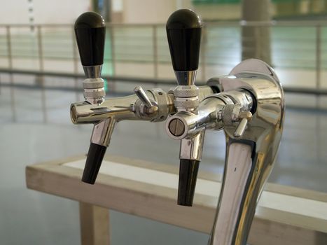 Tap drink faucet on water or alcohol liquid pipe