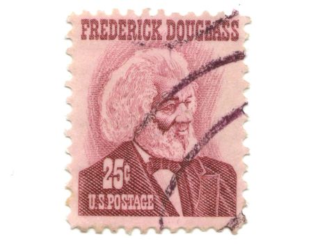 Old postage stamps from USA 25 cents - Frederick Douglass