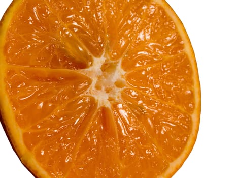 Citrus food - ripe healthy orange fruit on white