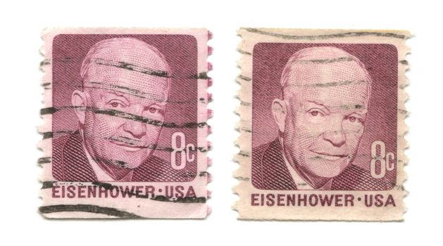old postage stamps from USA - Eisenhower 