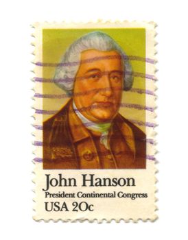 old postage stamp from USA 20 cent - John Hanson