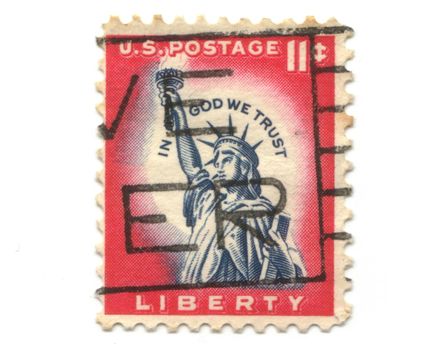 old postage stamp from USA Liberty - 11 cent