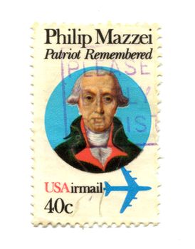 Old postage stamp from USA 40 cents - Philip Mazzei