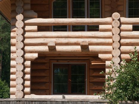 Log house structure wood building home exterior