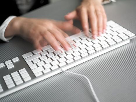 Secretary Speed Business Speedy Typing In Office on Desk