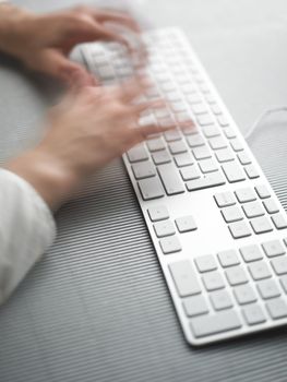 Secretary Speed Business Speedy Typing In Office on Desk