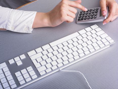 Woman in Business suit Analyzing data and plan