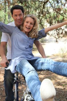 couple on a bike