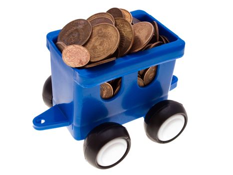 Currency coin truck car - finance wealth growth