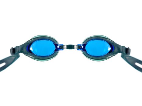 Swimming goggles isolated against a white background