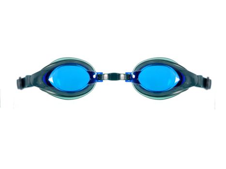 Swimming goggles isolated against a white background