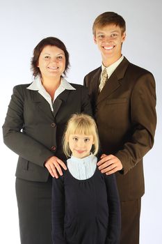 The business man, the business woman and the little girl