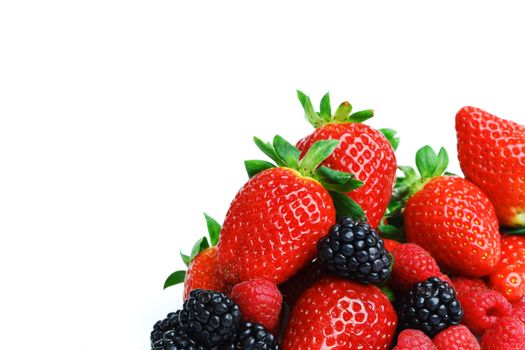 big berry pile isolated on white
