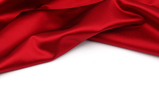 red satin isolated on white