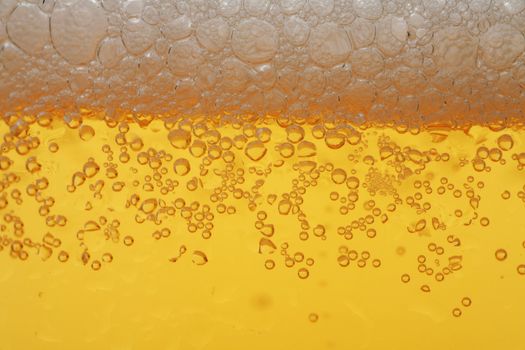 Detail of a beer in a glass