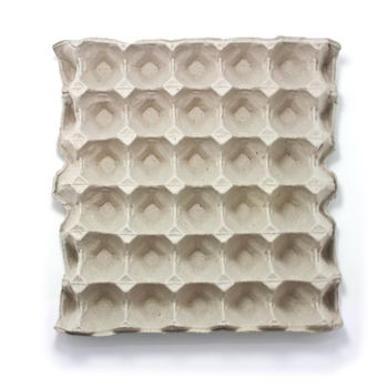 Egg carton tray on white Background