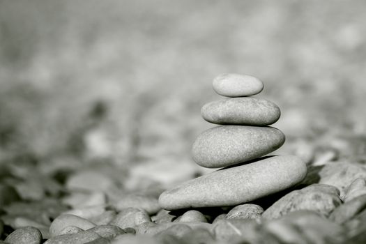 rock stack sea on background