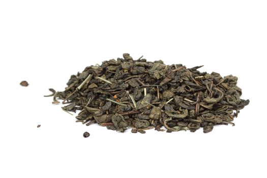 green tea isolated on white background