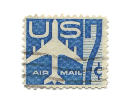 Old postage stamps from USA seven cent - 7 cent