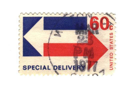 old postage stamp from USA special delivery - 60 cent