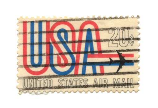 old postage stamp from USA 20 cent - airmail