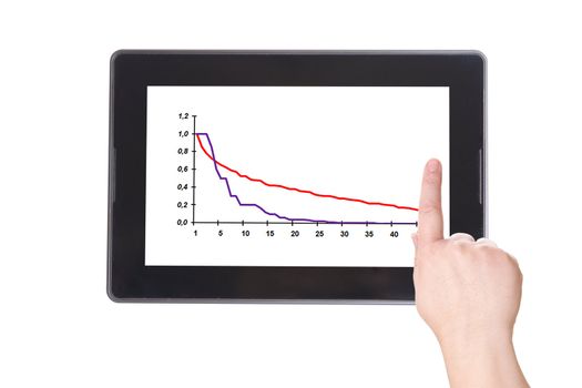 The Diagram. Electronic notebook PC on a white background