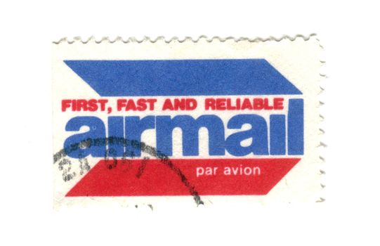 old postage stamp from USA Airmail - par avion