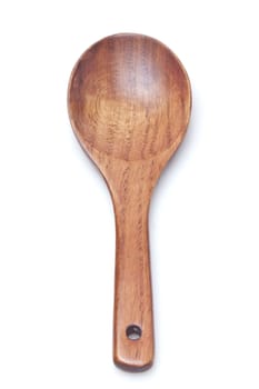 Wooden spoon isolated on white background