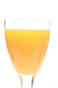 fresh orange juice on white