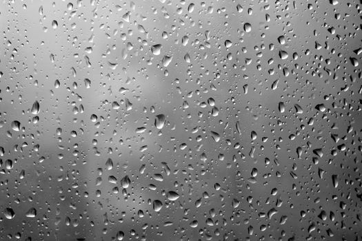 Wet glass window rain water drop textured pattern