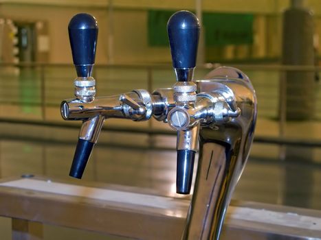 Tap drink faucet on water or alcohol liquid pipe