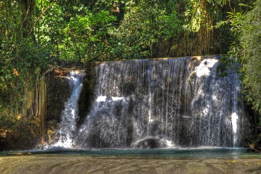 YJ falls in Jamaica with water pools