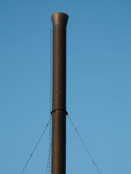 Power fuel energy generation station pipe on sky