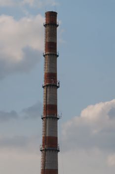 Power fuel energy generation station pipe on sky