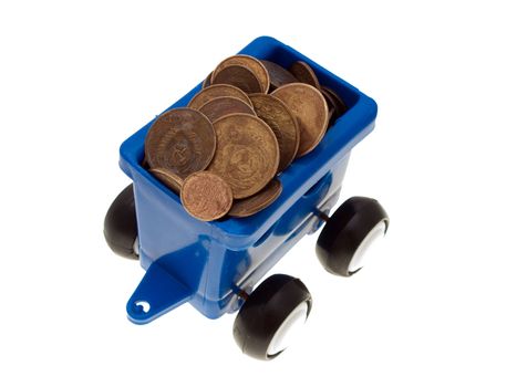 Currency coin truck car - finance wealth growth