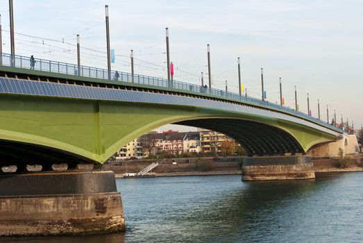 Kennedy Bridge (German: Kennedybr�cke) after the reconstruction, middle of Bonn's three Rhine bridges, connecting  the city center of Bonn with the town center of Beuel