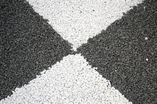 Black and white, texture of gravel