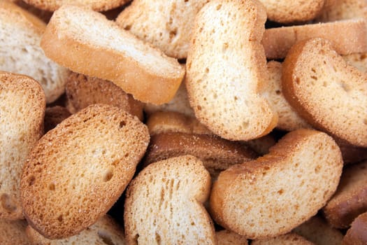 Healthy eating pastry food - dry brown bread crust
